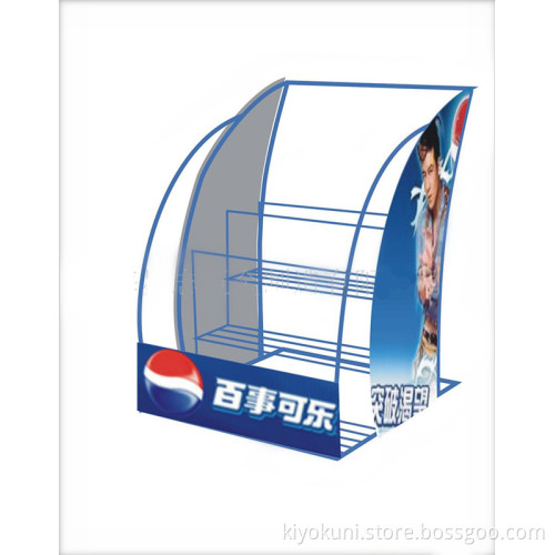 Hot Sale Modern Iron Wire Beverage Can Display Rack HS-X7